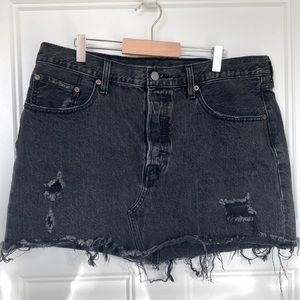 Levi’s Distressed Denim Skirt